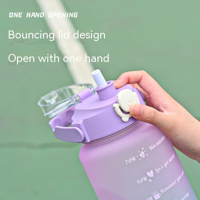 Tragbare Sport-Flasche mit Handyhalterung im Henkel – Ideal für Outdoor-Fitness