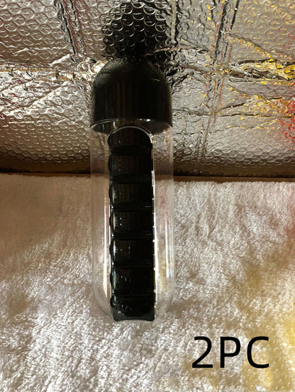 Wasserflasche Kunststoff mit Pillenbox