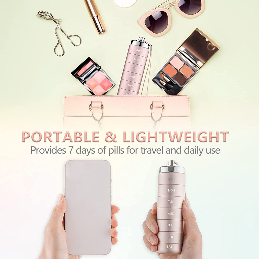 eleganten Medikamentendose in Silber oder Roségold