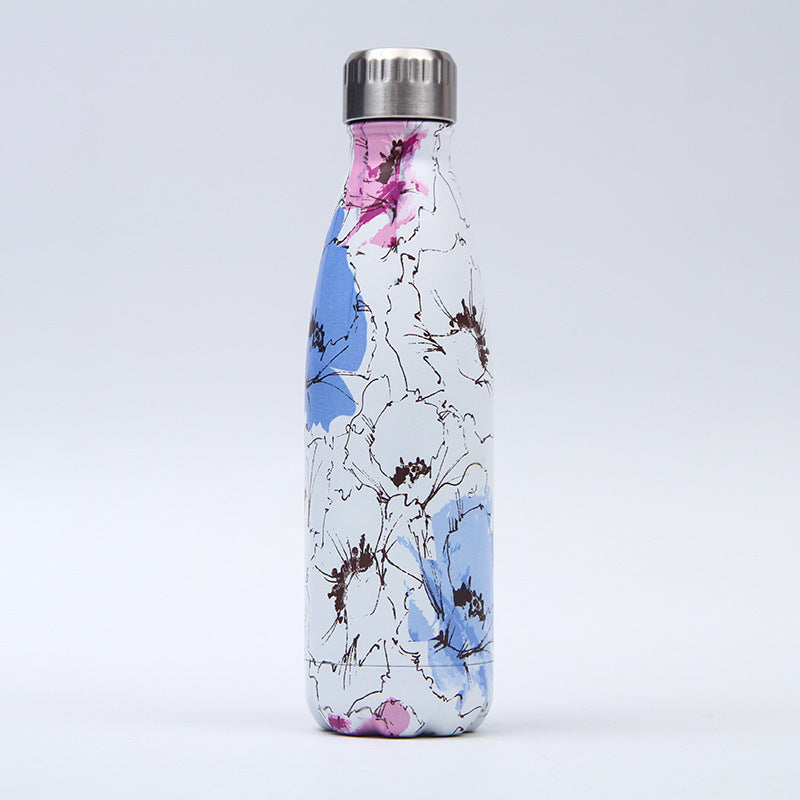 Thermosflasche aus Edelstahl mit verschiedenen Motiven