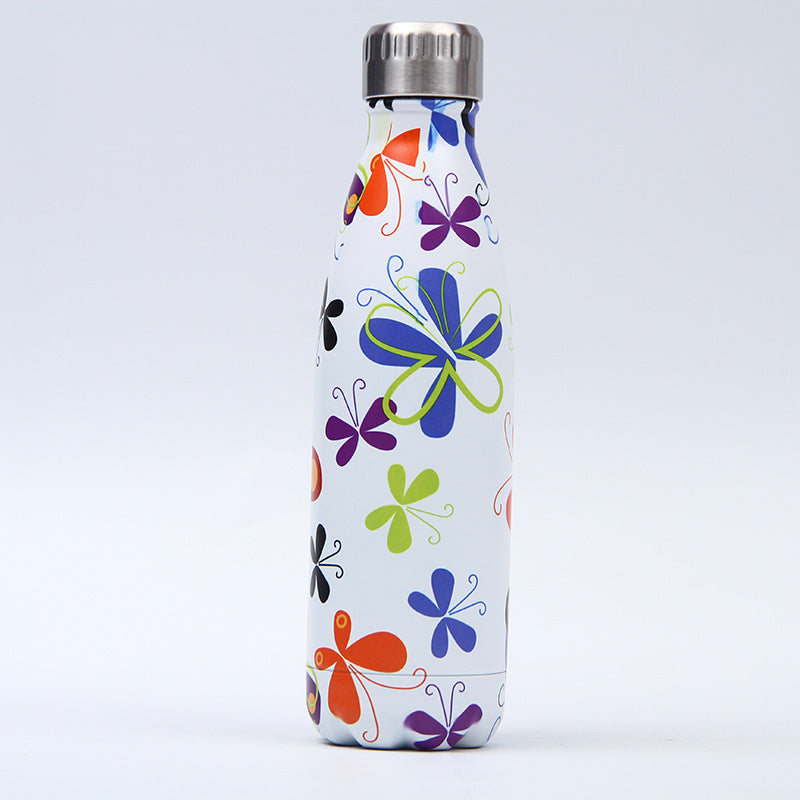 Thermosflasche aus Edelstahl mit verschiedenen Motiven