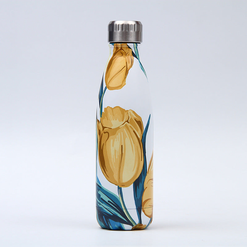 Thermosflasche aus Edelstahl mit verschiedenen Motiven