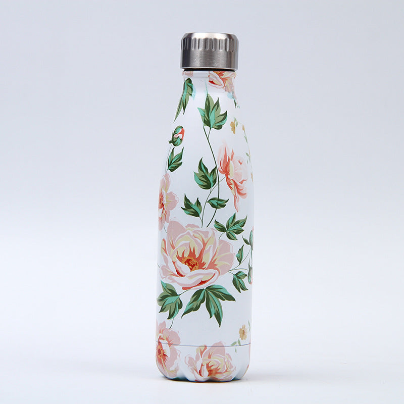 Thermosflasche aus Edelstahl mit verschiedenen Motiven
