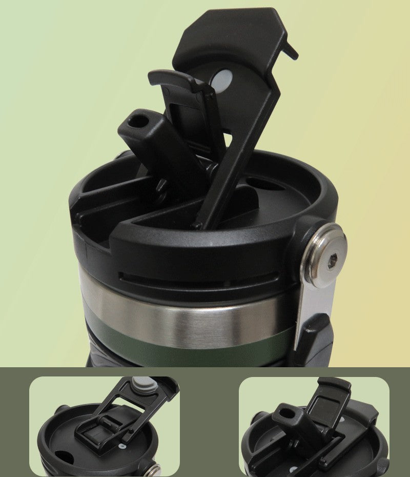 Edelstahl-Vakuum Becher mit Doppeltem Trinkmöglichkeiten