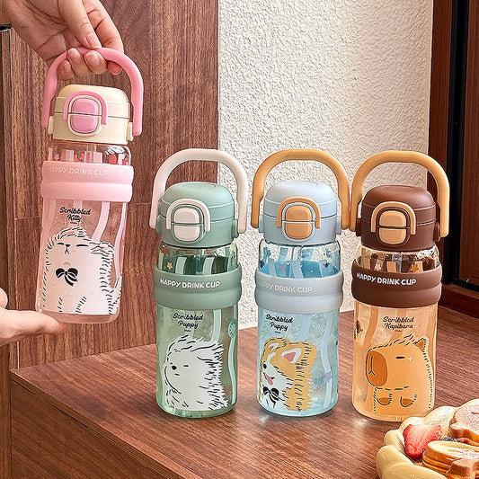 Sommer-Doppeltrinkwasserflasche aus hochtemperaturbeständigem Kunststoff mit großer Kapazität