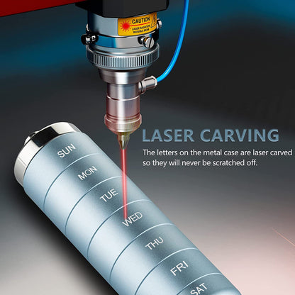 eleganten Medikamentendose in Silber oder Roségold