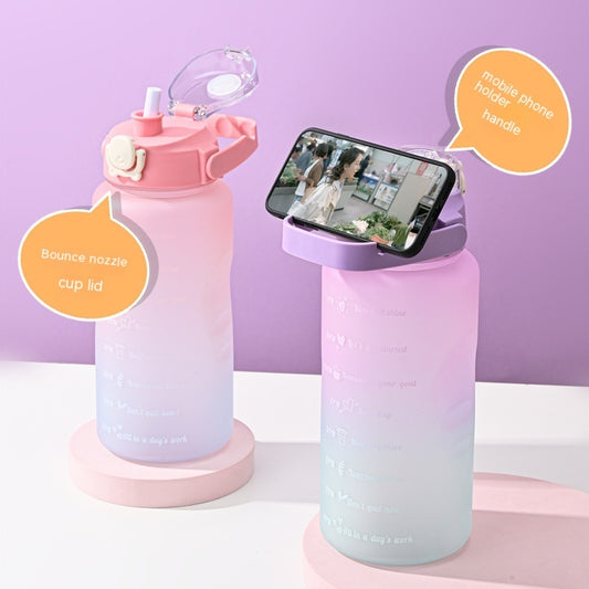 Tragbare Sport-Flasche mit Handyhalterung im Henkel – Ideal für Outdoor-Fitness