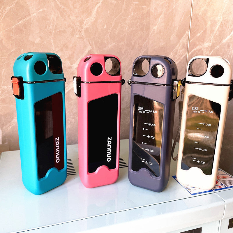 quadratische Wasserflasche