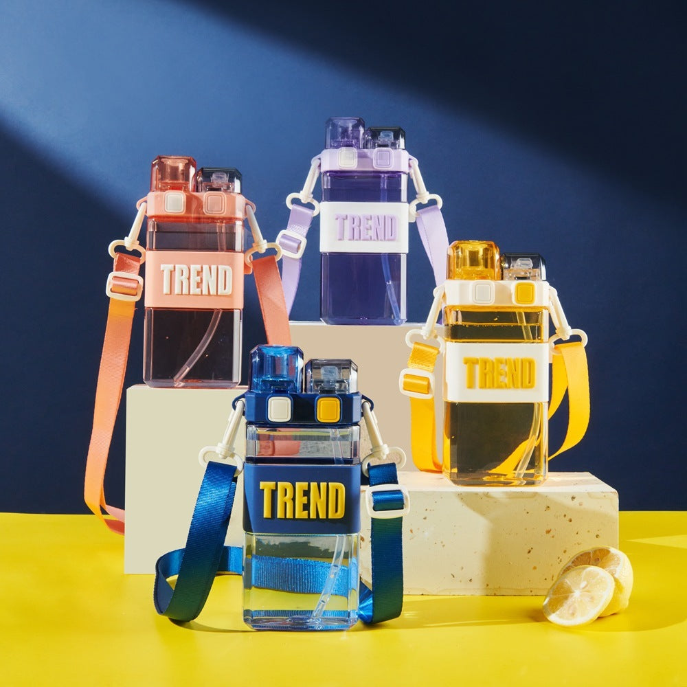 Netter Begleiter Hohe Doppel Trink- Stroh Kunststoff Flasche