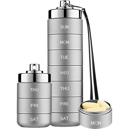eleganten Medikamentendose in Silber oder Roségold