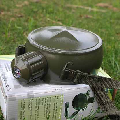 Reiseflasche rund aus Edelstahl