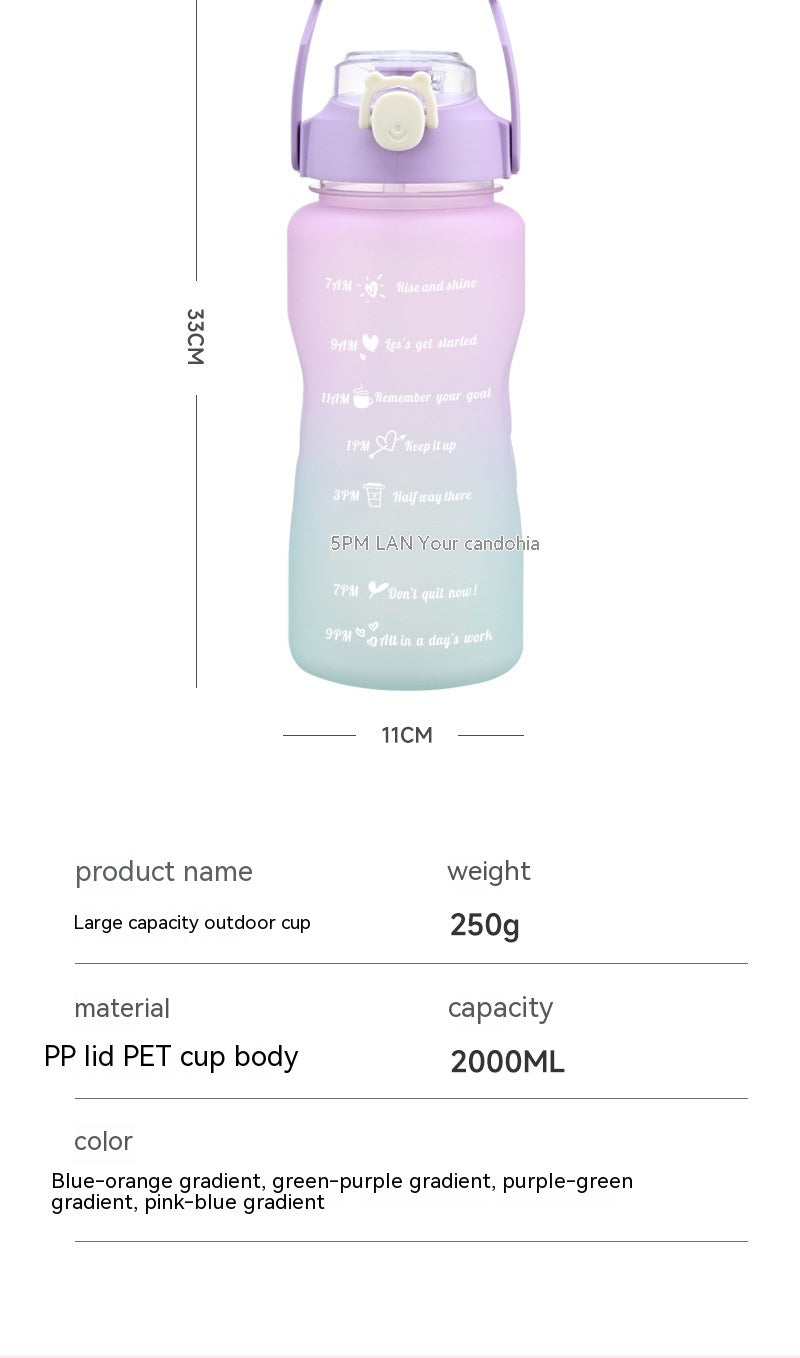 Tragbare Sport-Flasche mit Handyhalterung im Henkel – Ideal für Outdoor-Fitness