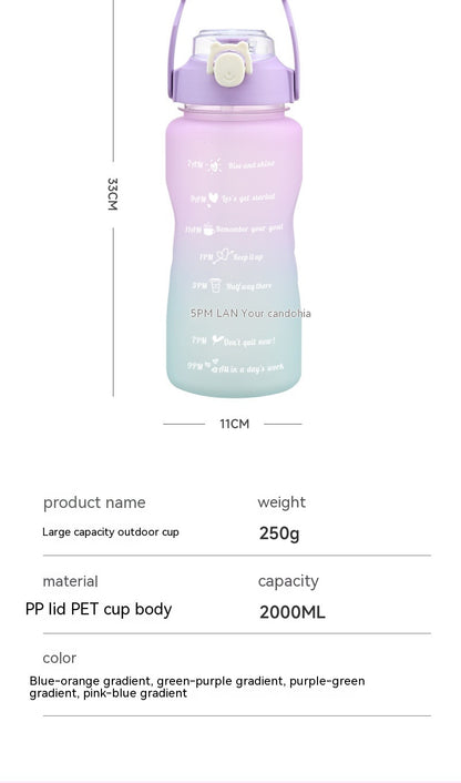 Tragbare Sport-Flasche mit Handyhalterung im Henkel – Ideal für Outdoor-Fitness