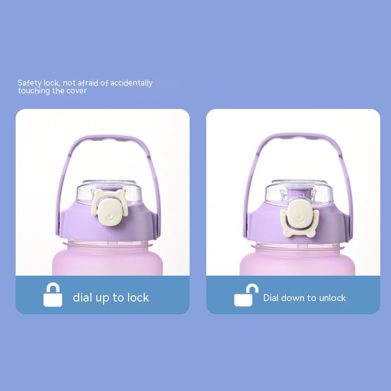 Tragbare Sport-Flasche mit Handyhalterung im Henkel – Ideal für Outdoor-Fitness