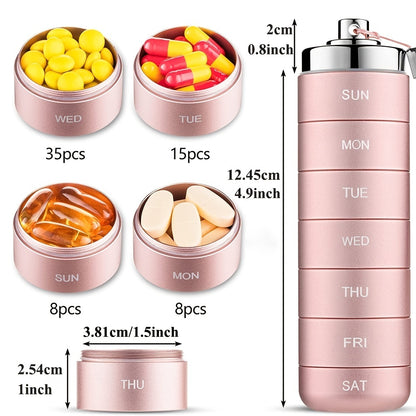 eleganten Medikamentendose in Silber oder Roségold